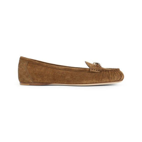 Gucci Brown Suede Loafers With Decorative Buckle - NWT - Picture 1 of 3